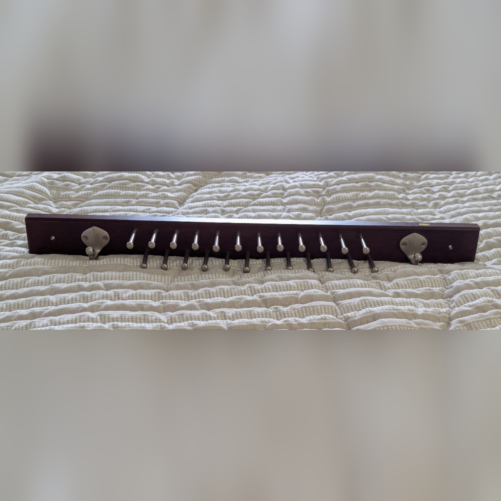 Elegant Brown and Silver Wall Hook Rack